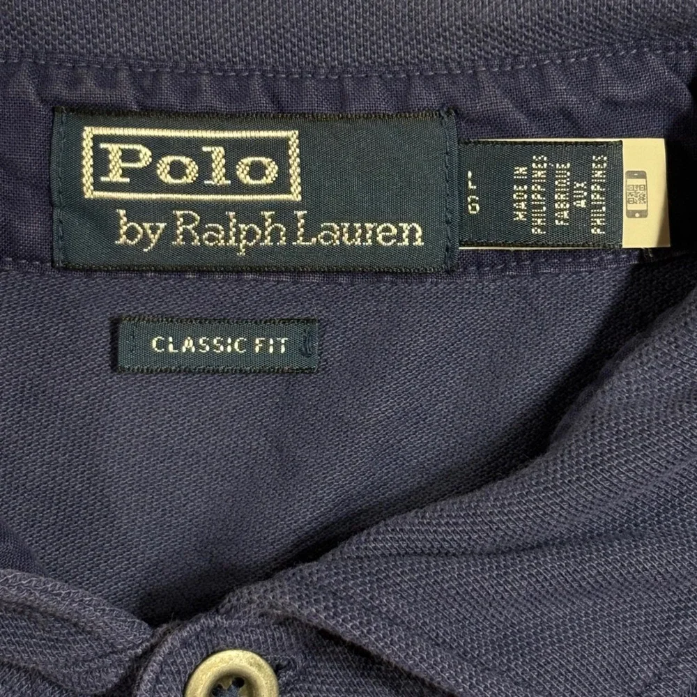 Polo Ralph Lauren Polo Shirt Mens Large Navy Blue Utility Pocket Polo Country L